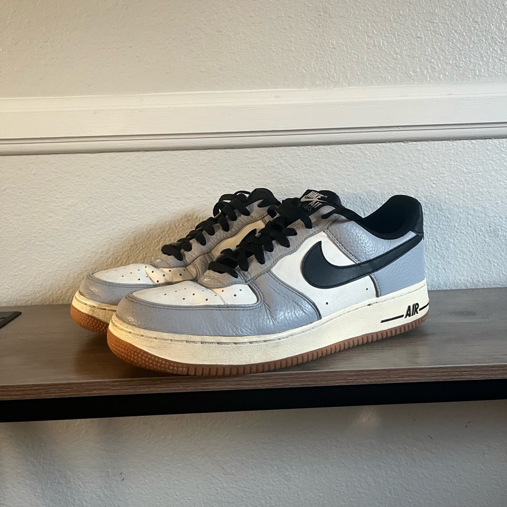 Nike Air Force 1’s     Gray and white color-way  US Mens 10.5